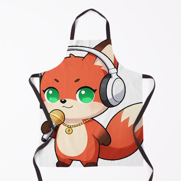 Item preview, Cute Red Fox Rapper with Headphones designed and sold by pumsquare.