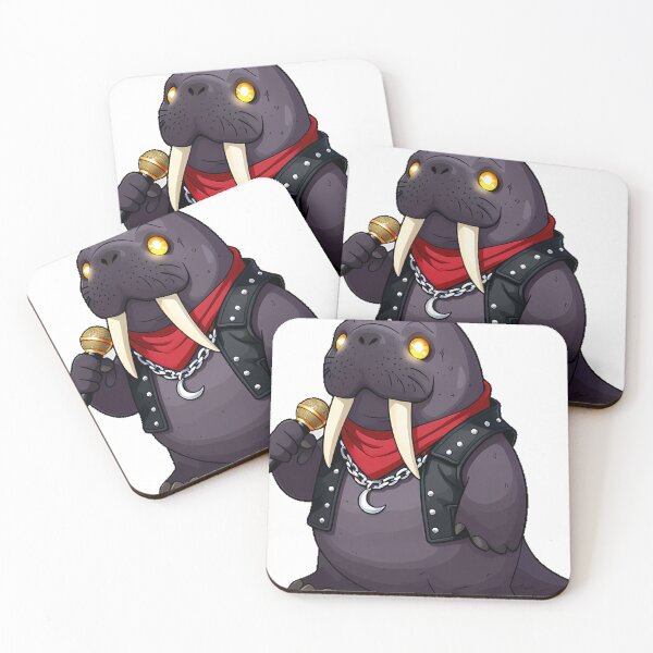 Item preview, Gothic Walrus Rockstar with Gold Microphone designed and sold by IllumeInk.
