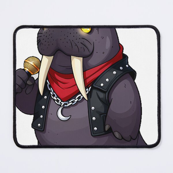 Item preview, Gothic Walrus Rockstar with Gold Microphone designed and sold by IllumeInk.