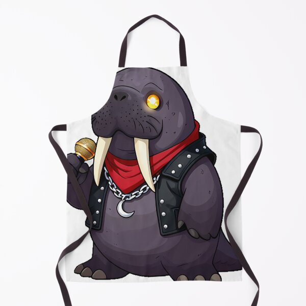 Item preview, Gothic Walrus Rockstar with Gold Microphone designed and sold by IllumeInk.