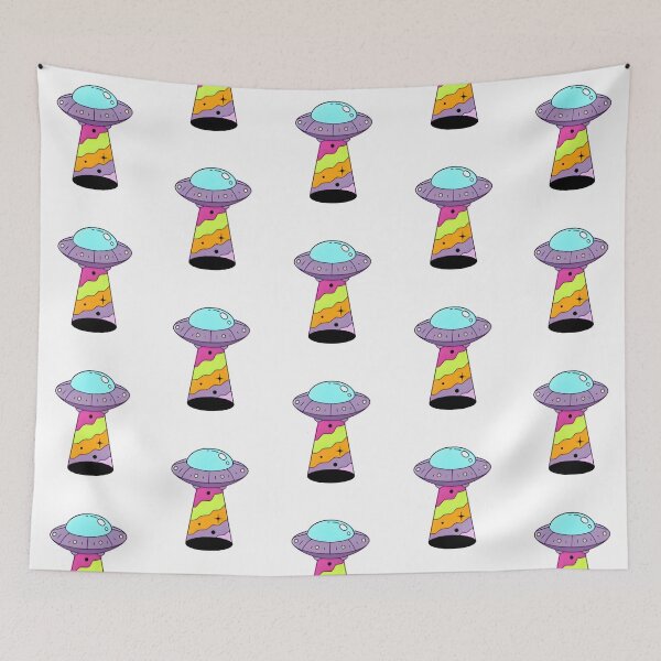 Item preview, Psychedelic Rainbow UFO Space Beam T-Shirt designed and sold by FestivityFinds.