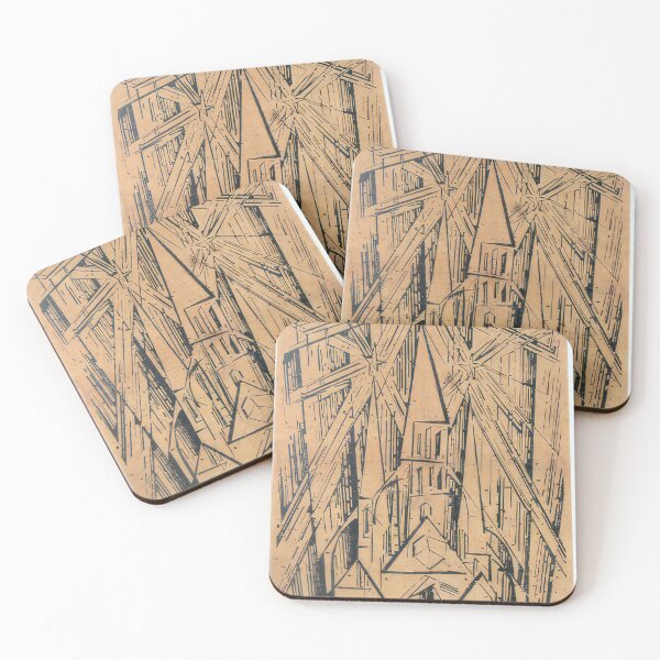 Item preview, Cathedral of Socialism - 1919 by Lyonel Feininger - Bauhaus Movement designed and sold by namikikkik.