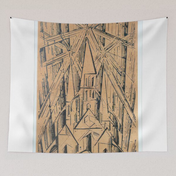 Item preview, Cathedral of Socialism - 1919 by Lyonel Feininger - Bauhaus Movement designed and sold by namikikkik.