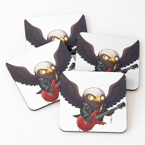 Item preview, Gothic Eagle Rockstar with Crimson Guitar designed and sold by IllumeInk.