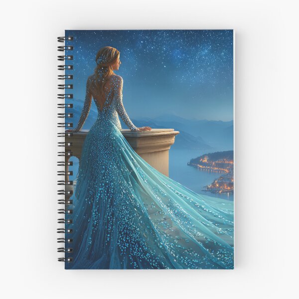 Item preview, Enchanting Night Over Serene Lakeside Village designed and sold by Artessie.