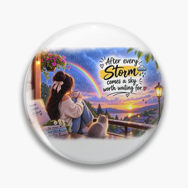 Item preview, After Every Storm Comes a Sky Worth Waiting For – Rain & Rainbow Motivation designed and sold by Ishratparween11.