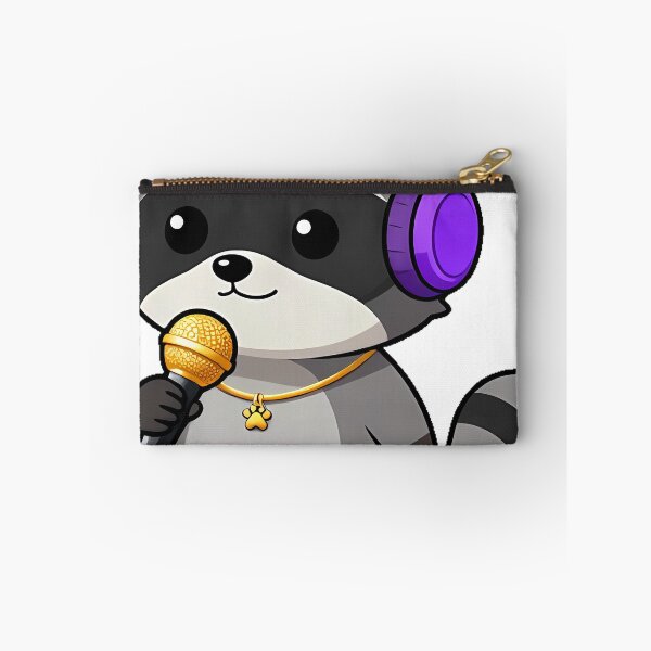 Item preview, Cute Raccoon Rapper with Microphone designed and sold by pumsquare.
