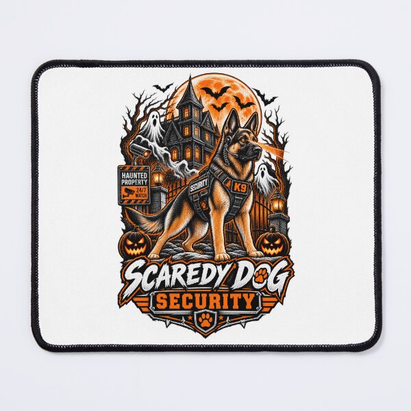 Item preview, Scaredy Dog Security German Shepherd Halloween Funny GSD K9 Security Shirt designed and sold by KnrNazimTHRE4DS.