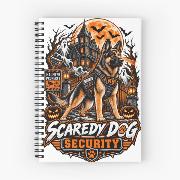 Item preview, Scaredy Dog Security German Shepherd Halloween Funny GSD K9 Security Shirt designed and sold by KnrNazimTHRE4DS.