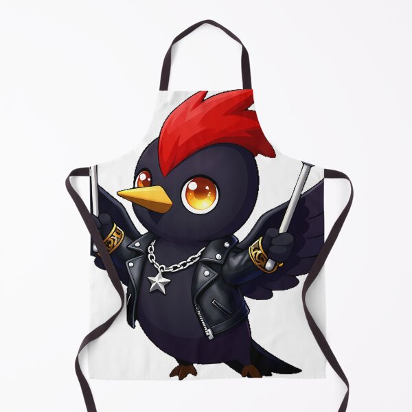 Item preview, Gothic Woodpecker Rockstar with Drumsticks designed and sold by IllumeInk.