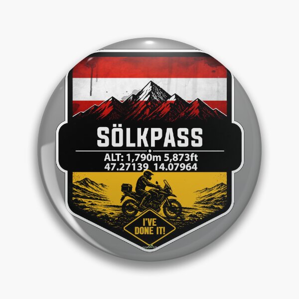 Item preview, Sölk Pass, Styria, Austria Solkpass Austria Motorcycle Ive DOne It! Sticker TShirt 03 designed and sold by OuterShellUK.