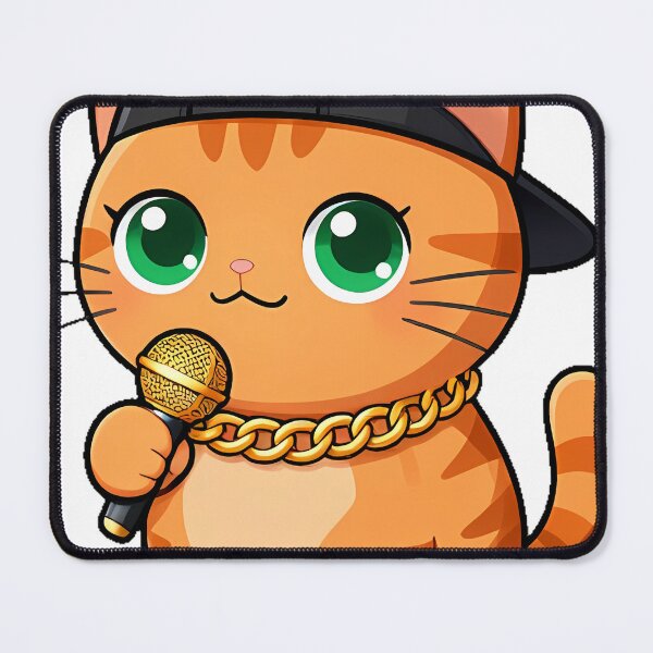 Item preview, Cute Tabby Cat Rapper with Gold Chain designed and sold by pumsquare.
