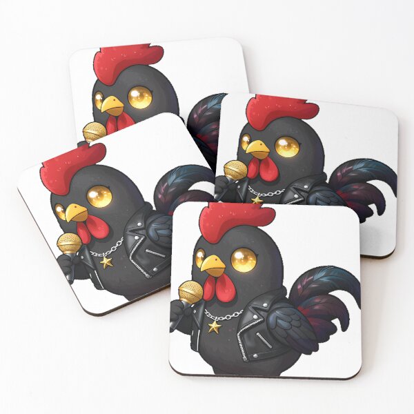 Item preview, Gothic Rooster Rockstar with Gold Microphone designed and sold by IllumeInk.