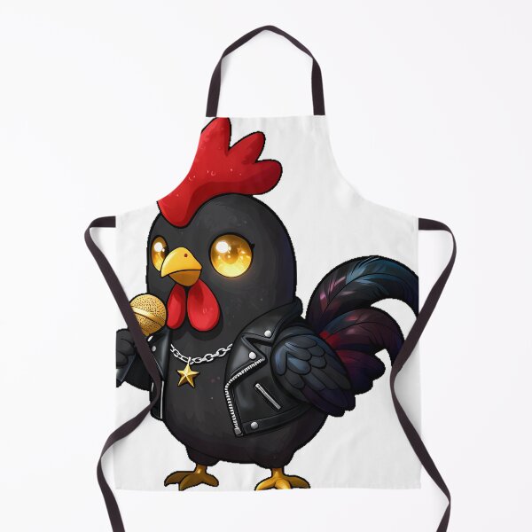 Item preview, Gothic Rooster Rockstar with Gold Microphone designed and sold by IllumeInk.
