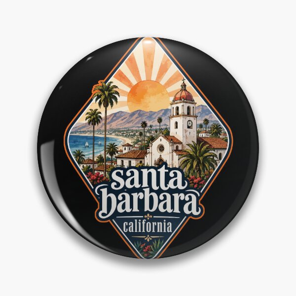 Item preview, Santa Barbara California USA Travel Watercolor designed and sold by TomFrontierArt.