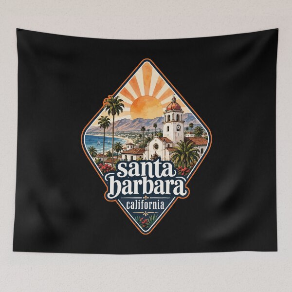 Item preview, Santa Barbara California USA Travel Watercolor designed and sold by TomFrontierArt.