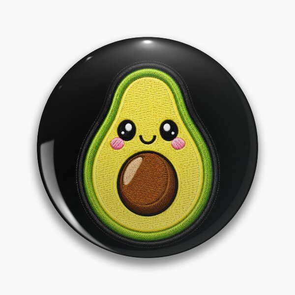 Item preview, Kawaii Avocado Embroidery Patch Illustration designed and sold by ColorSplash123.
