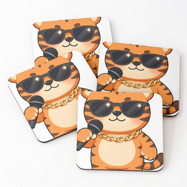 Item preview, Cute Bengal Tiger Rapper with Sunglasses designed and sold by pumsquare.