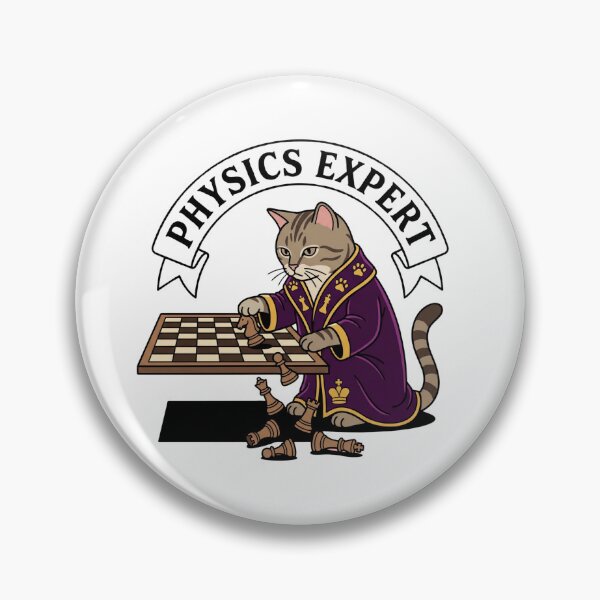 Item preview, Physics Expert Cat Knocking Chess Pieces Off Board designed and sold by Rare By Hero.