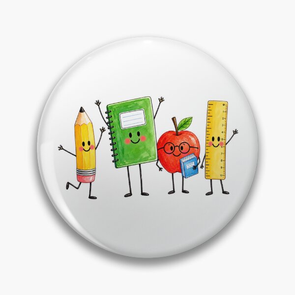 Item preview, Cute School Supplies Watercolor Characters designed and sold by tarzbol.