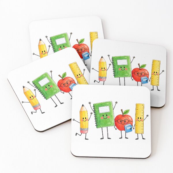 Item preview, Cute School Supplies Watercolor Characters designed and sold by tarzbol.