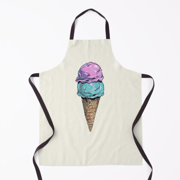 Item preview, Pink Blue Ice Cream Cone Illustration designed and sold by jianina-alondra.