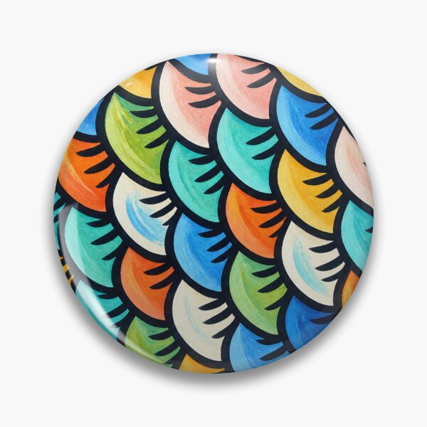 Item preview, Hand Painted Fish Scales – Artistic Aquatic Texture Pattern designed and sold by annenambiro.