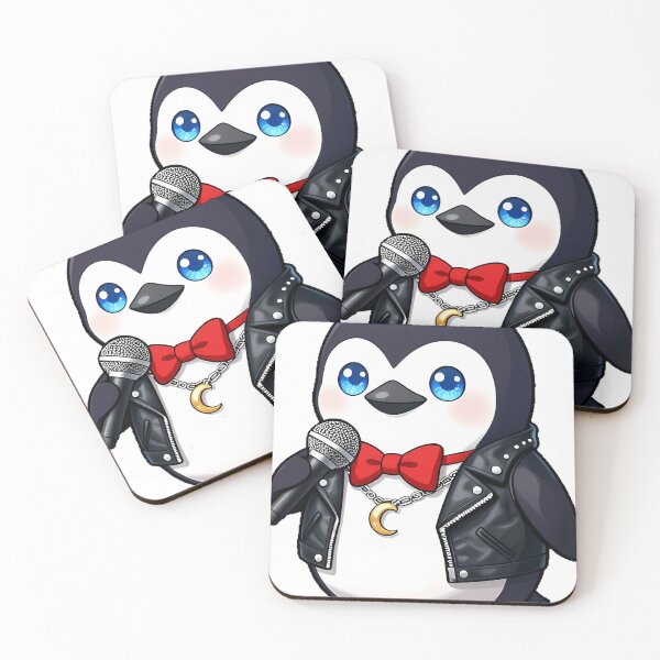 Item preview, Gothic Penguin Rockstar with Silver Microphone designed and sold by IllumeInk.