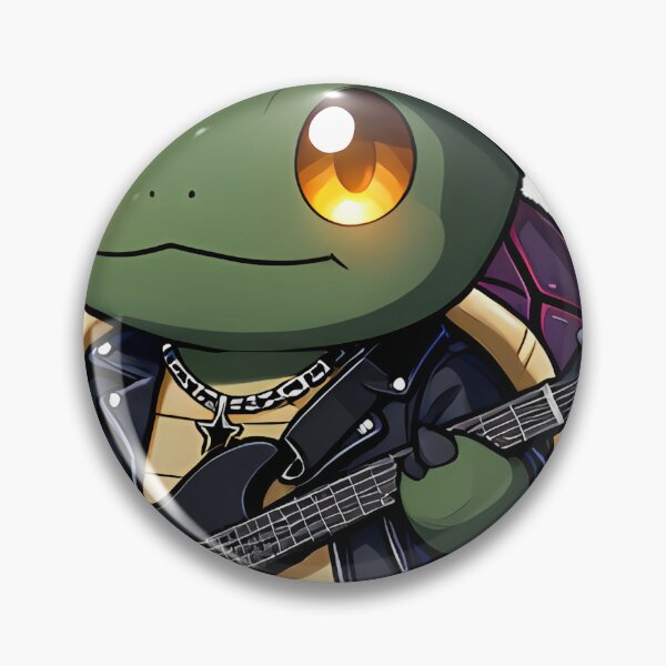 Item preview, Gothic Turtle Rockstar with Tiny Guitar designed and sold by IllumeInk.