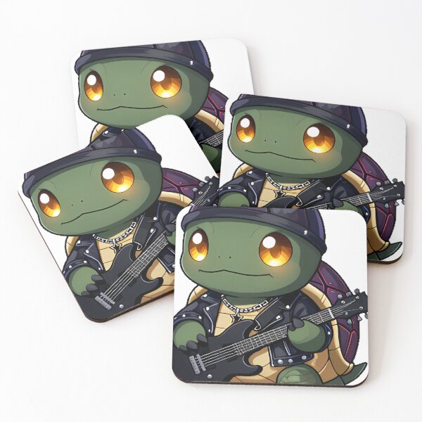 Item preview, Gothic Turtle Rockstar with Tiny Guitar designed and sold by IllumeInk.