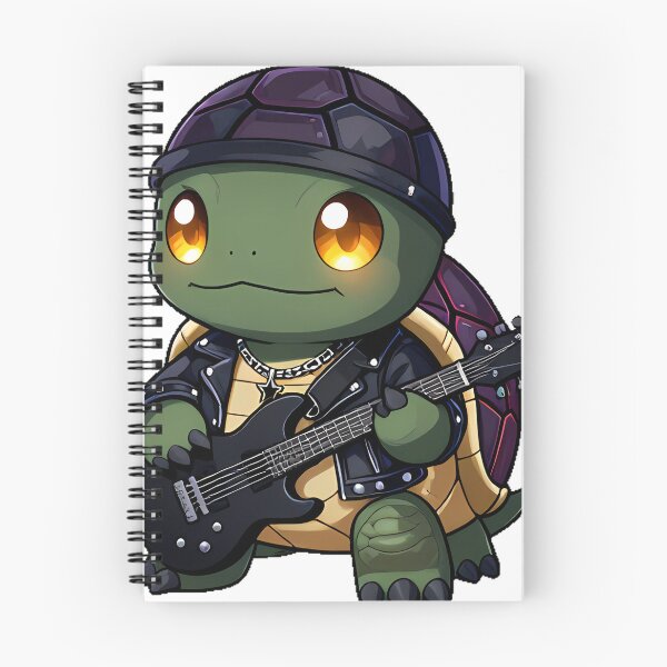 Item preview, Gothic Turtle Rockstar with Tiny Guitar designed and sold by IllumeInk.