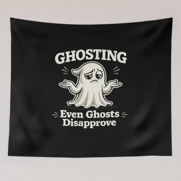 Item preview, Ghosting: Even Ghosts Disapprove Funny Design | Modern Dating & Relationship Humor | Introvert Meme | Texting & Communication designed and sold by kjson1.