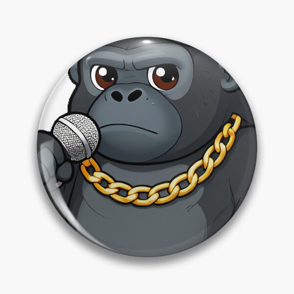 Item preview, Cute Gorilla Rapper with Gold Chain designed and sold by pumsquare.