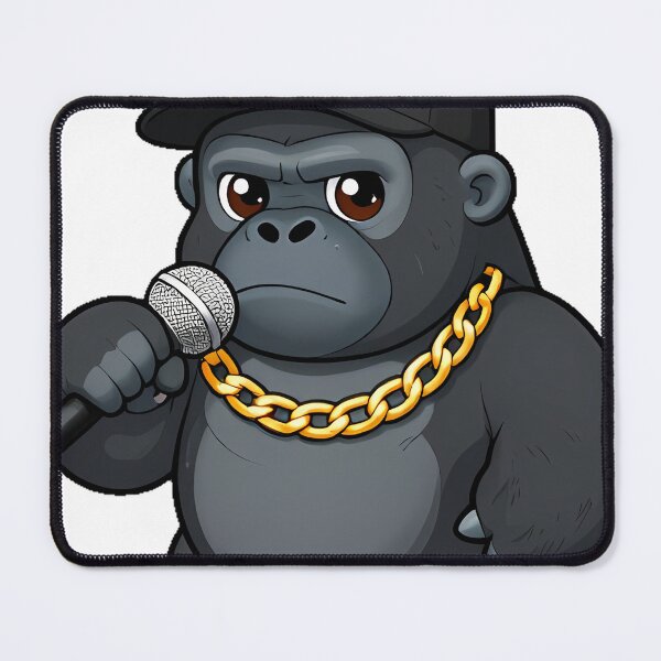 Item preview, Cute Gorilla Rapper with Gold Chain designed and sold by pumsquare.