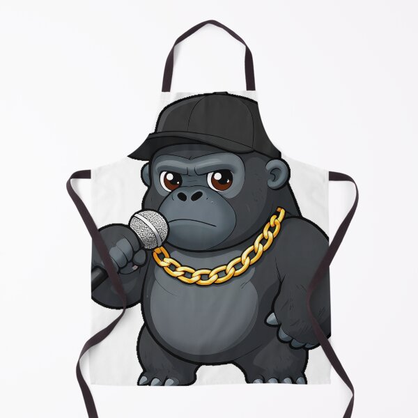 Item preview, Cute Gorilla Rapper with Gold Chain designed and sold by pumsquare.