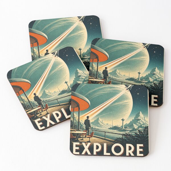 Item preview, Explore Retro Space Poster designed and sold by NordenPosters.