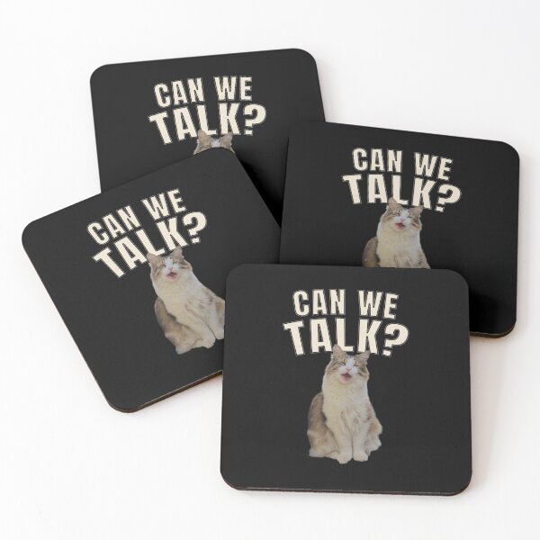 Item preview, Can We Talk? – Funny Cat Conversation Design designed and sold by MB-CatPrints.