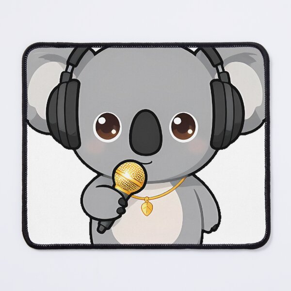 Item preview, Cute Koala Rapper with Headphones designed and sold by pumsquare.
