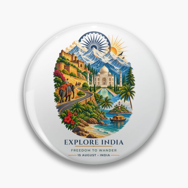 Item preview, Explore India – Freedom to Wander | Independence Day Travel Art designed and sold by ArtsyExplorer.