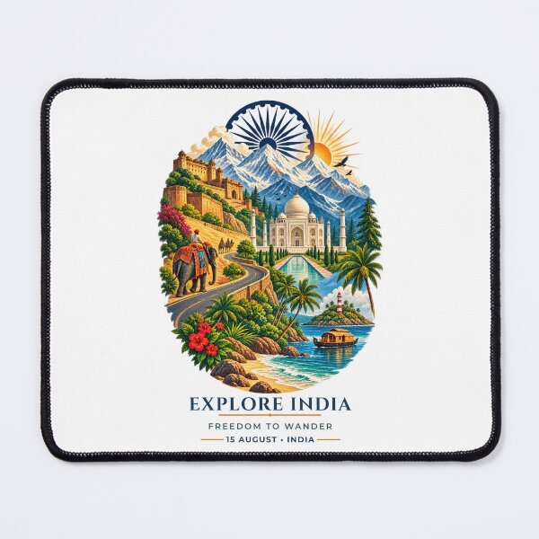 Item preview, Explore India – Freedom to Wander | Independence Day Travel Art designed and sold by ArtsyExplorer.