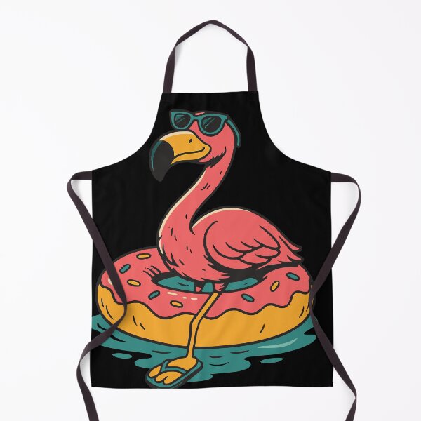 Item preview, Funny flamingo on a donut-shaped inflatable ring in summer designed and sold by FeverVoid.
