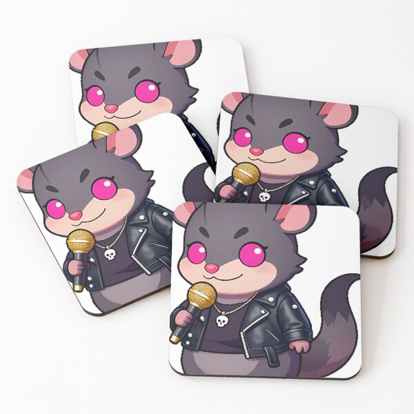 Item preview, Gothic Opossum Rockstar with Gold Chain designed and sold by IllumeInk.