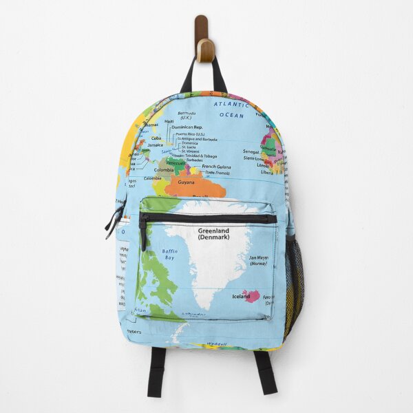 Item preview, Bright Political World Map – Light Blue designed and sold by LuluLeb.