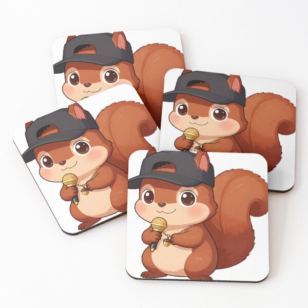 Item preview, Cute Squirrel Rapper with Gold Chain designed and sold by pumsquare.
