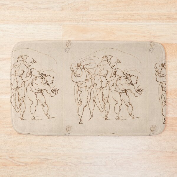 Item preview, Muscular Male Nudes Bearing Loads Sketch designed and sold by artofuniverse.