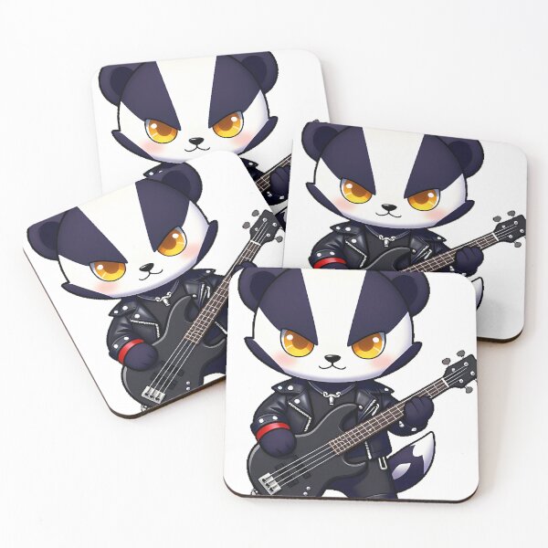Item preview, Gothic Badger Rockstar with Black Bass designed and sold by IllumeInk.