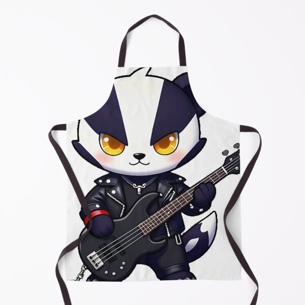 Item preview, Gothic Badger Rockstar with Black Bass designed and sold by IllumeInk.