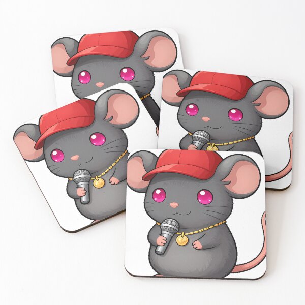 Item preview, Cute Rat Rapper with Tiny Gold Chain designed and sold by pumsquare.