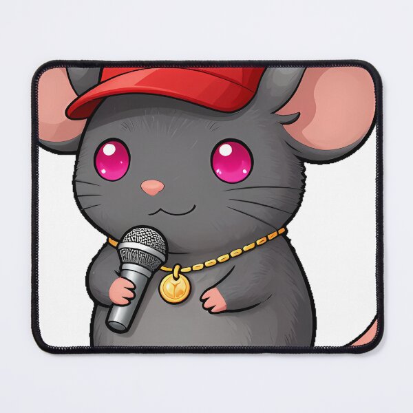 Item preview, Cute Rat Rapper with Tiny Gold Chain designed and sold by pumsquare.