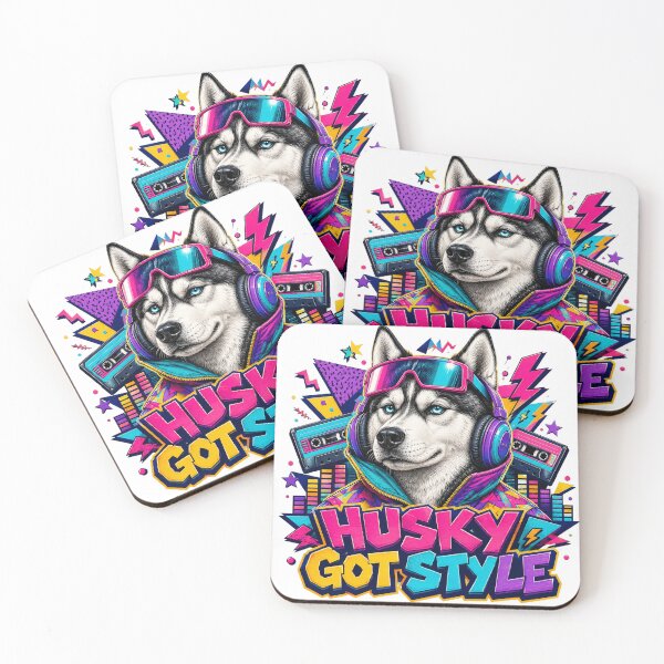 Item preview, Retro Husky Music Lover Got Style designed and sold by Kolibra.